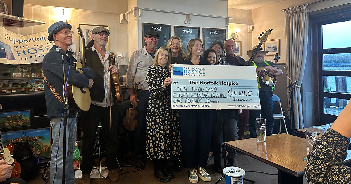 The Whickers with TH fundraisers and chq
