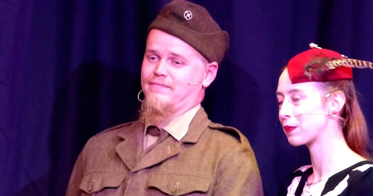 WEB Private Horace Chilvers played by his Great Grandson Ryan and wife Ruby played by Lauren Matthews WEB Private Horace Chilvers played by his Great Grandson Ryan and wife Ruby played by Lauren Matthews