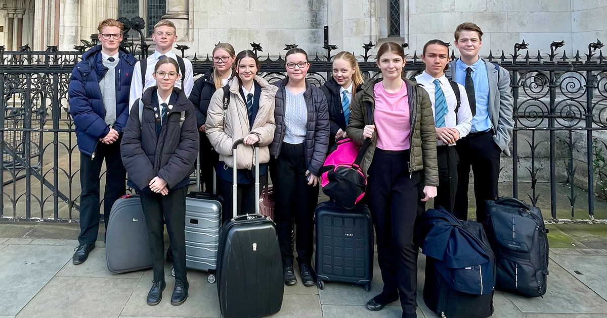 WEB St Clements students at the Royal Courts of Justice