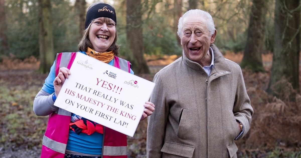 A Royal Cheer!  King surprises Sandringham parkrun joggers