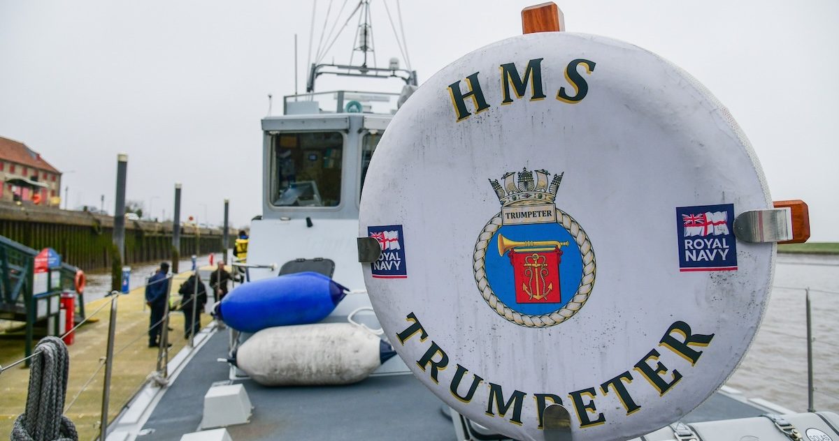 Royal Navy vessel docks in King's Lynn