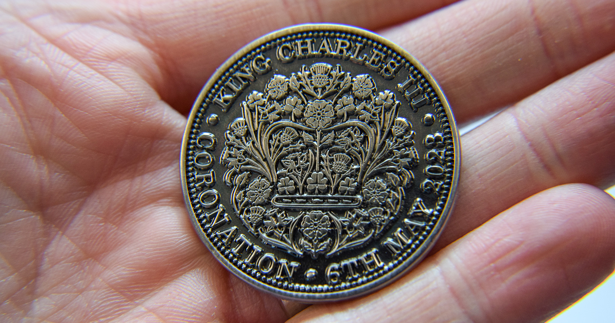 Commemorative coins and a special book to mark the Coronation