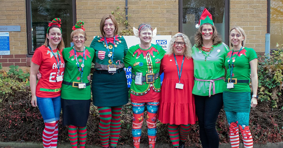 NHS staff celebrate Elf Day