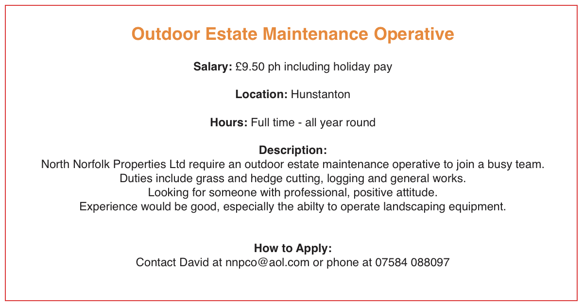 Job Opportunity