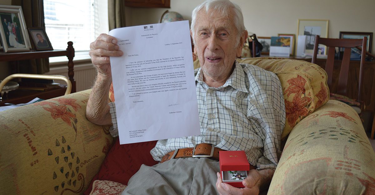 Hunstanton resident appointed to rank of Chevalier in the Ordre nationale de la Légion d'Honneur
