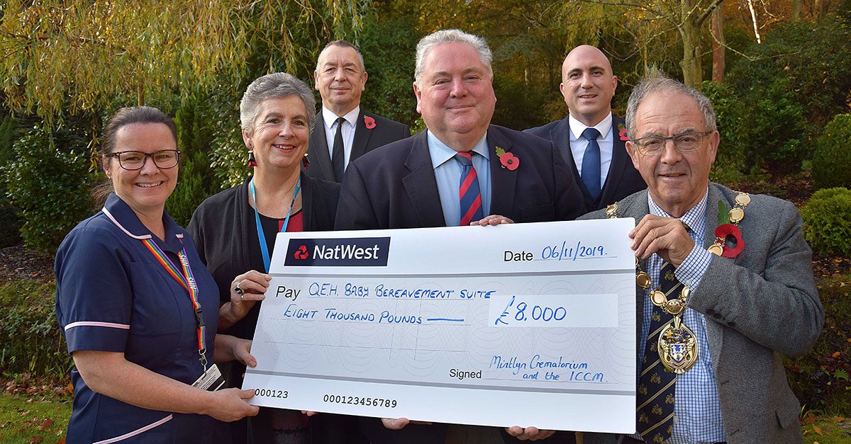 QE Hospital Children Bereavement Suite Fund receives £8,000 donation