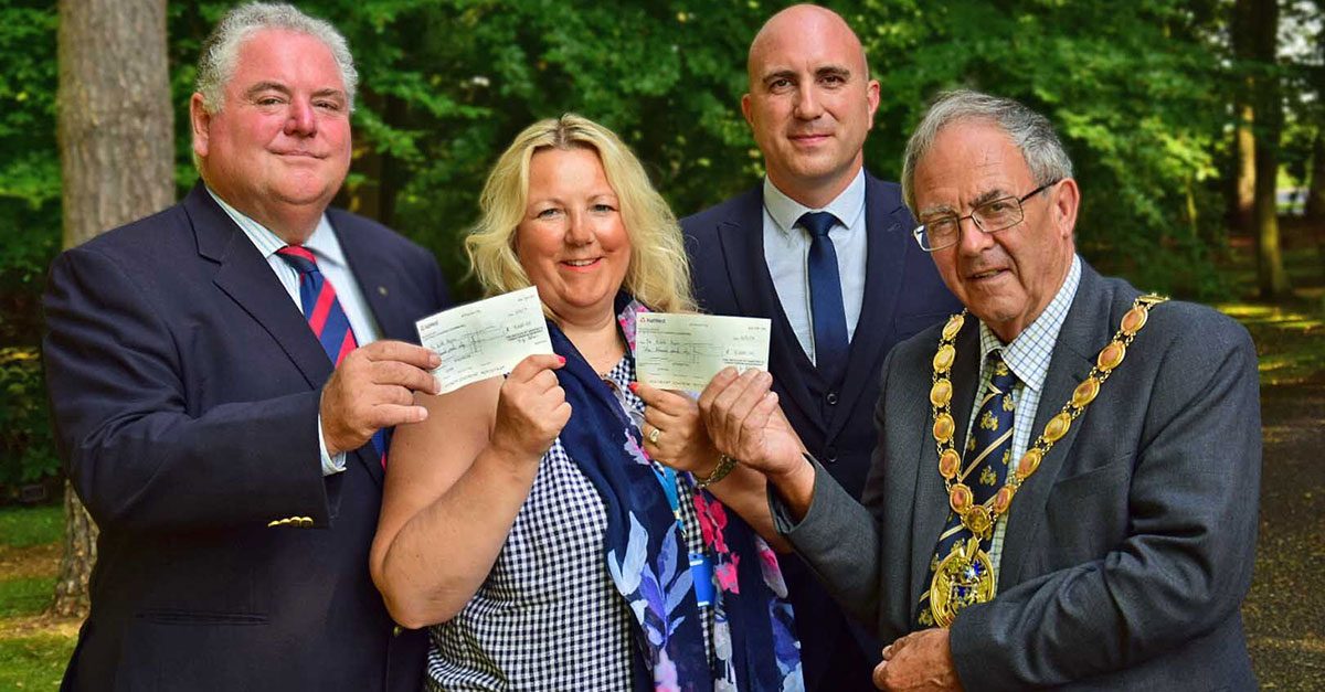 Tapping House receives donation from Mintlyn Crematorium