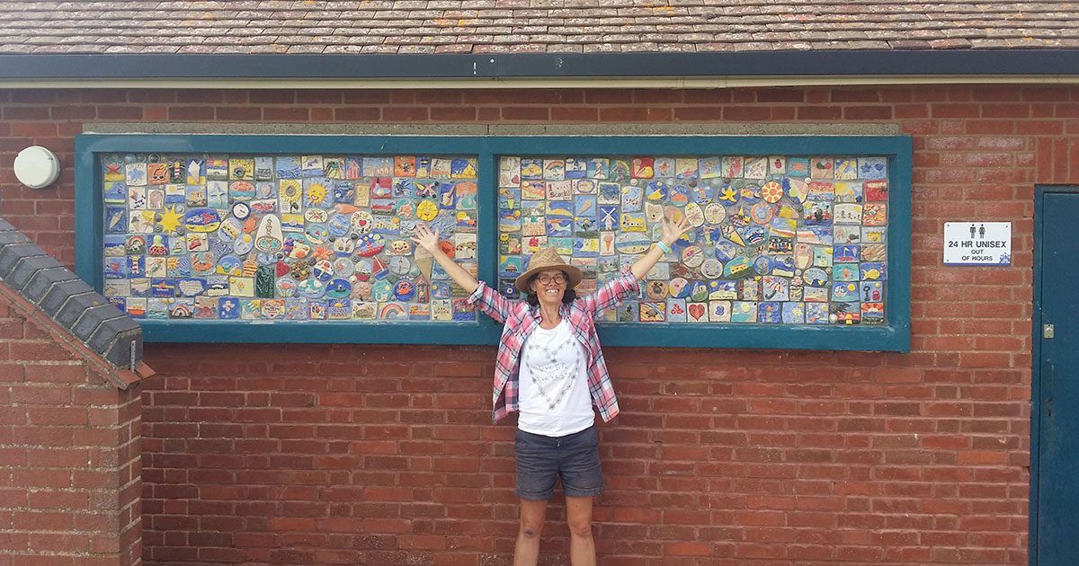 Public art displayed at public loos