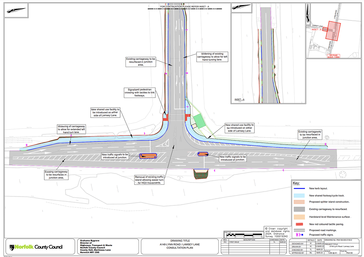 Proposals for the Lamsey Lane junction