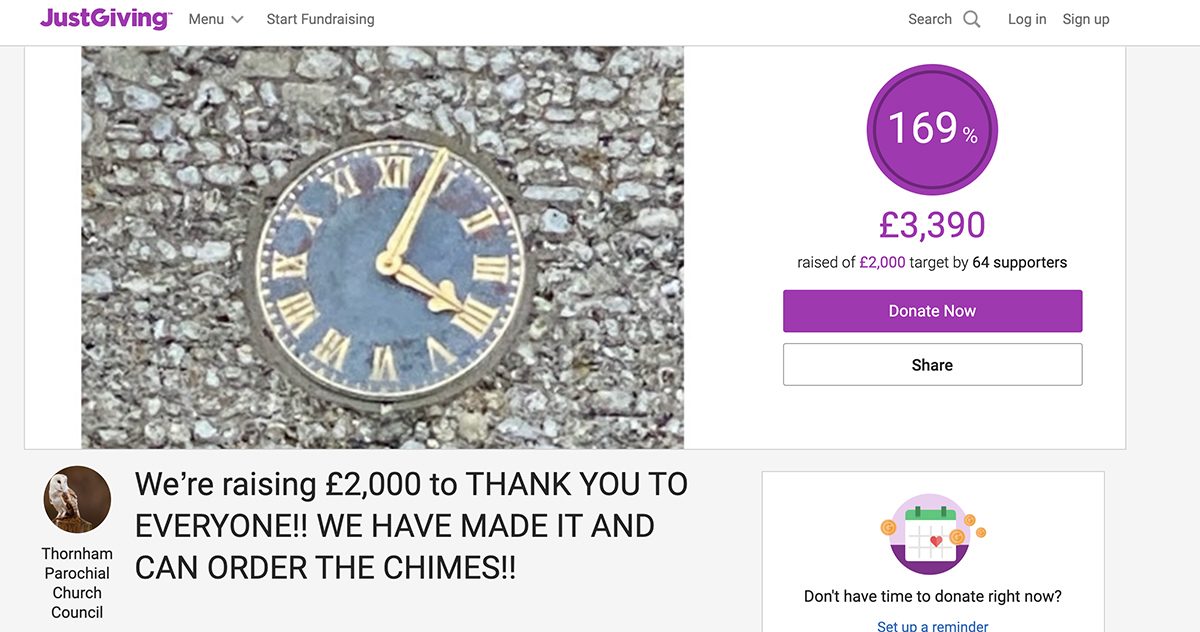 Thornham's crowdfunding appeal brings the voice of the clock back to the village
