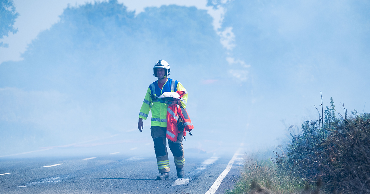 Field fire has closed A148