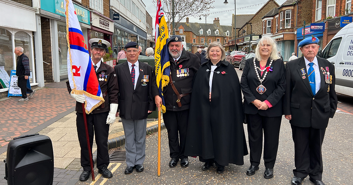Hunstanton High Street pauses for Act of Remembrance