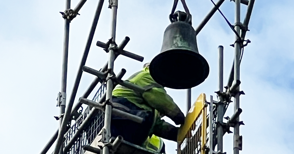 Ancient bell tolls for last time before new Coronation bell is installed