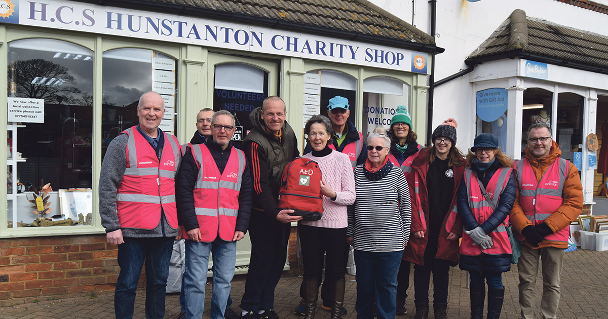 Hunstanton parkrun has a portable defibrillator thanks to Town’s Charity Shop