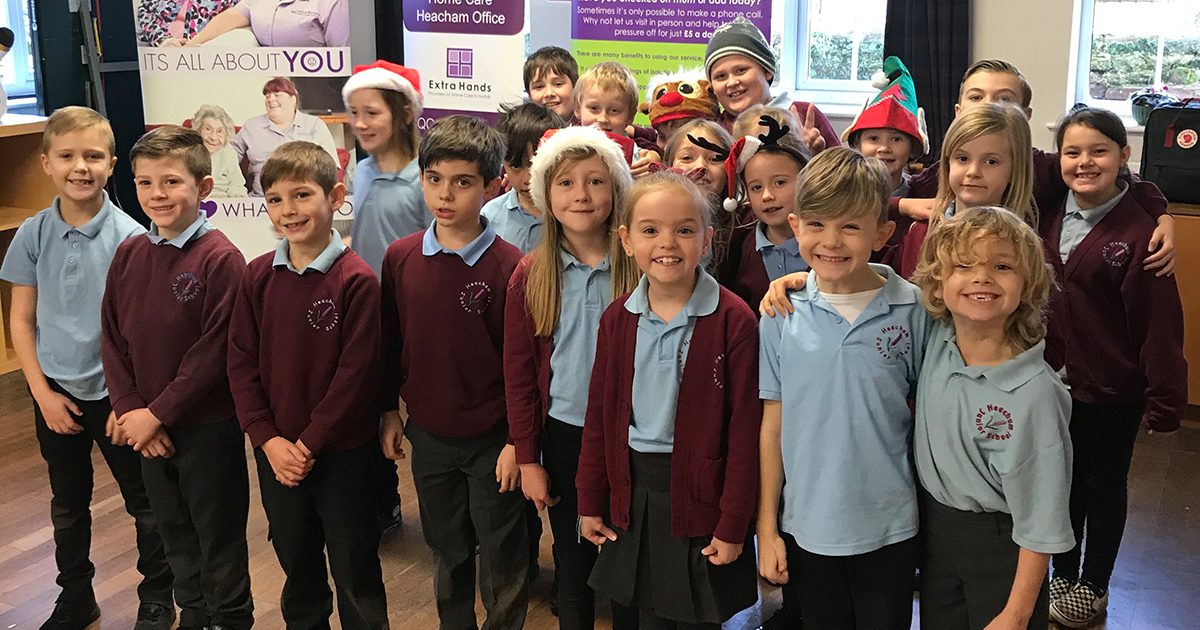 Heacham care company and schoolchildren bring festive cheer