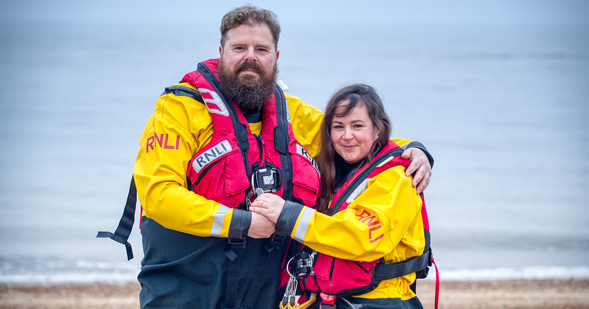 Valentines day came early for Ed and Charlie at Hunstanton RNLI