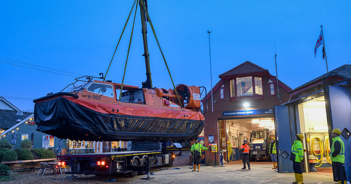Hovercraft returns to one of the busiest lifeboat stations in Norfolk after refit