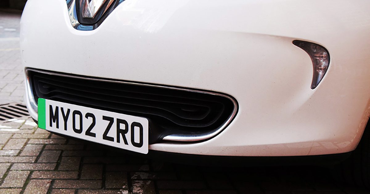 Road to Zero in sight as green number plates introduced on UK roads