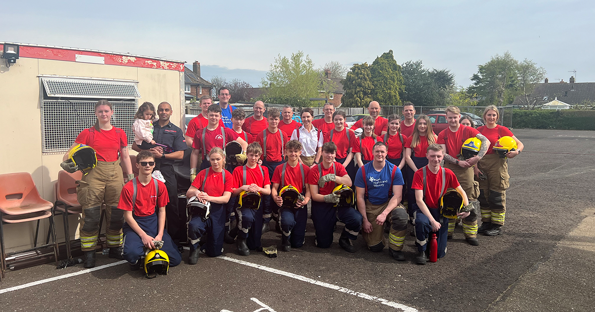 Cadets complete 999 challenge at Hunstanton Fire Station