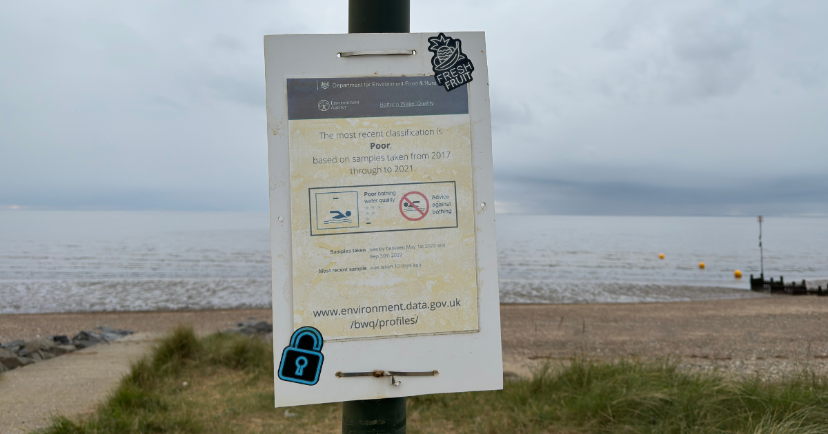 Why is Heacham's bathing water poor?
