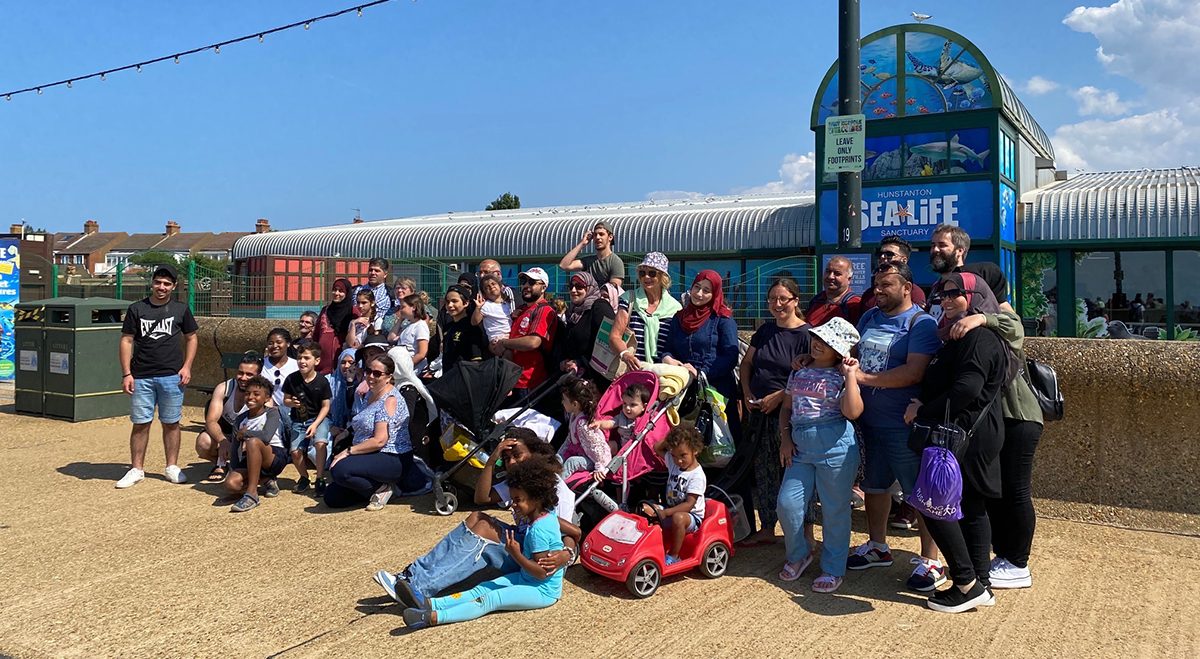 Syrian refugees visit Hunstanton