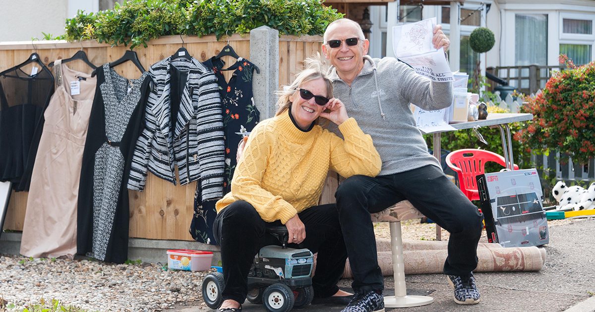 Janet and Jim Race initiate the first Heacham Yard Sale