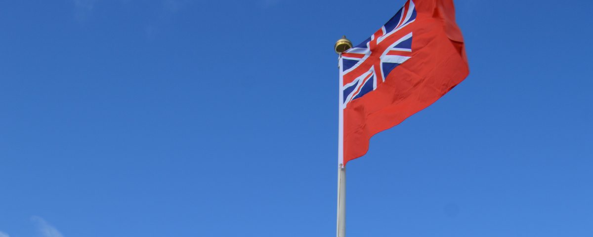Red Ensign flies at Hunstanton