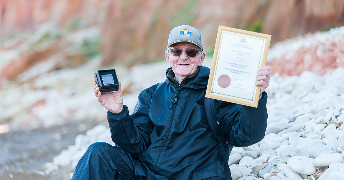 Michael Kennedy presented with award for Hunstanton beach work