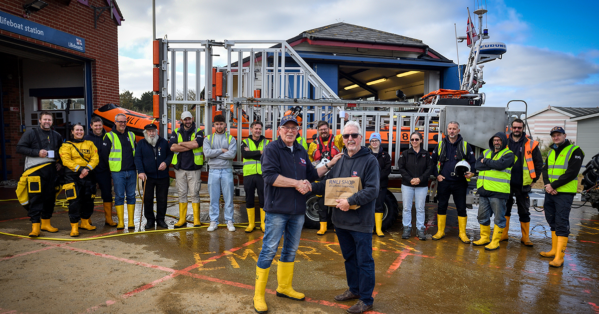 Hunstanton RNLI crew bid farewell to treasurer Bob McDonald