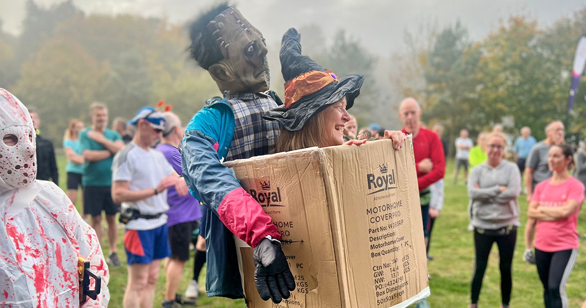 A misty morning greeted the Halloween Sandringham parkrun