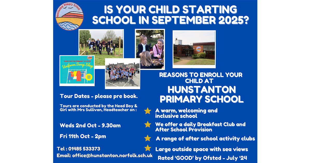 Hunstanton Primary School celebrates high praise in latest Ofsted Inspection