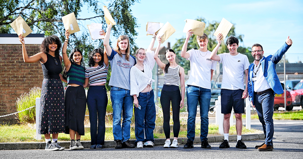 A-Level Results Day at Springwood
