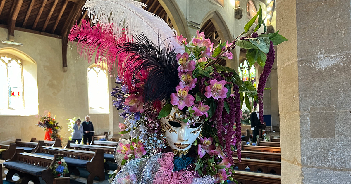 Glorious arrangements on display in 14th Century Norfolk church