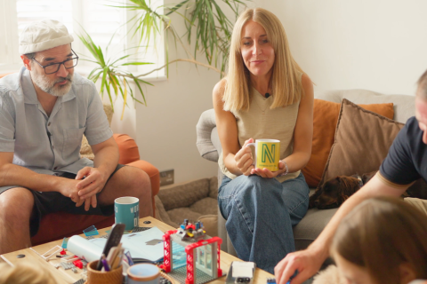 Comedian Adam Buxton visits Norfolk foster family