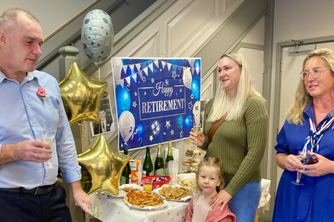 Banking on a good retirement!  An emotional farewell to a much loved colleague