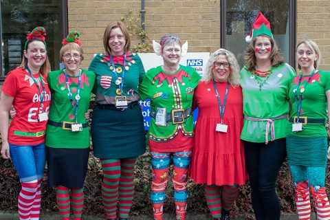 NHS staff celebrate Elf Day