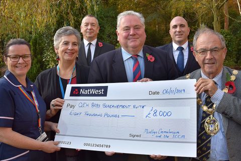 QE Hospital Children Bereavement Suite Fund receives £8,000 donation