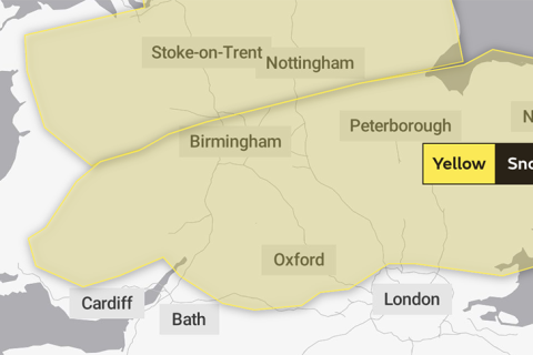 Snow forecast for tonight
