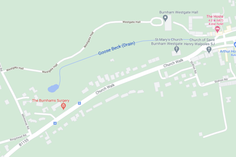 Village road closed to prevent homes flooding in Burnham Market