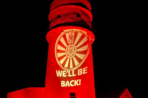 Iconic landmark lit up by Hunstanton Round Table