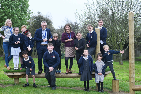 James Wild MP visits Hunstanton Primary School and is quizzed on Parliament and pineapple