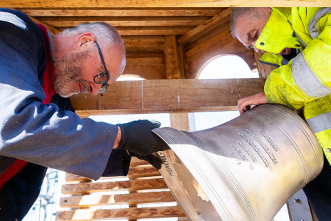 Coronation Bell installed in specially restored cupola at St Mary the Virgin Heacham