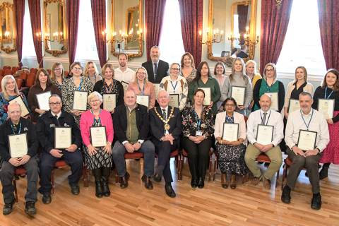 Staff recognised for their long serving commitment to the community