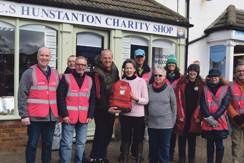 Hunstanton parkrun has a portable defibrillator thanks to Town’s Charity Shop