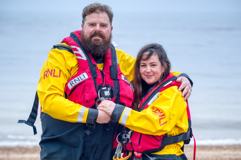 Valentines day came early for Ed and Charlie at Hunstanton RNLI