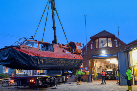 Hovercraft returns to one of the busiest lifeboat stations in Norfolk after refit