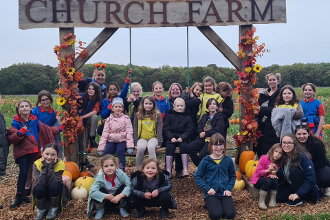 Pumpkin fun for Snettisham Brownies and Guides
