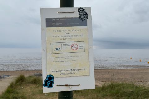 Why is Heacham's bathing water poor?