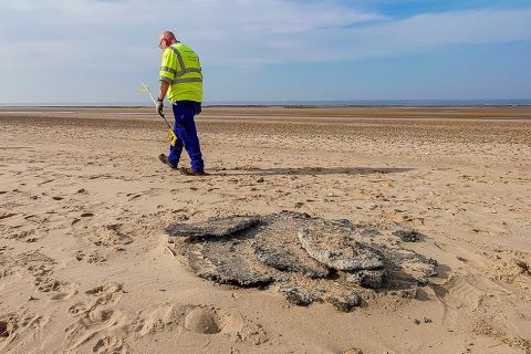 West Norfolk beach is being cleared of tanker collision debris