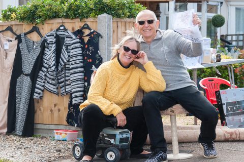 Janet and Jim Race initiate the first Heacham Yard Sale
